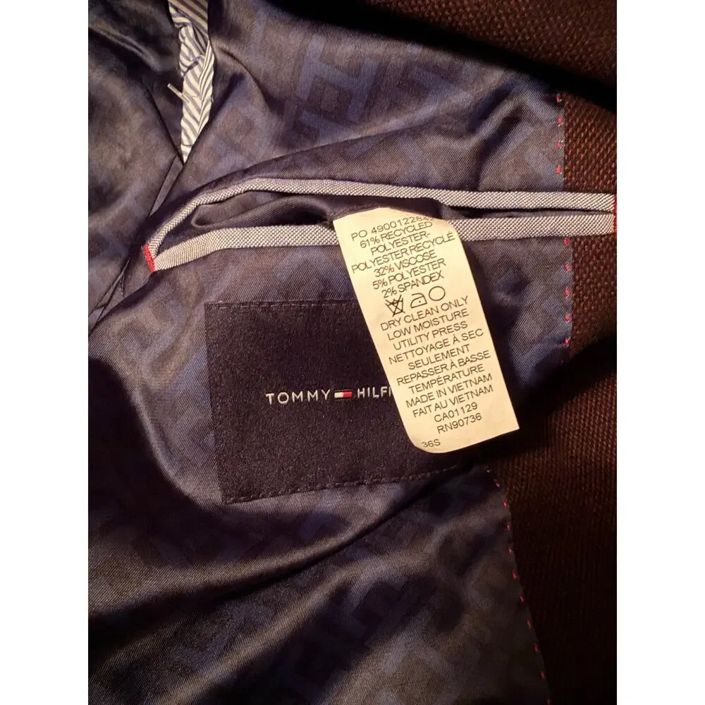 Tommy Hilfiger Conrad Sport Coat Men's 36 Short Wine NWT